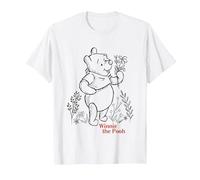 Disney Winnie the Pooh Vintage Wildflower Picking Camiseta, Hombre, Blanco, 4XL