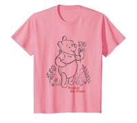 Disney Winnie the Pooh Vintage Wildflower Picking Camiseta, Niños, Rosado, 12 años