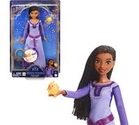 Disney Wish Cantando Asha of Rosas Fashion Doll & Star Figura, Posable con Traje Extraíble, Canta "This Wish" en inglés, HPX26