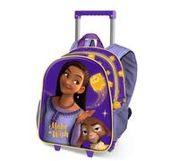 Disney Wish: El Poder De Los Deseos Star-Mochila 3D con Ruedas Pequeña, Lila, 26 x 34 cm, Capacidad 12,5 L