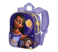 Disney Wish: El Poder De Los Deseos Star-Mochila 3D Pequeña, Lila, 26 x 31 cm, Capacidad 8.5 L
