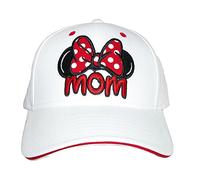 Disney Womens Minnie Mouse Mom Fan Baseball Hat, White