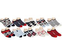 Disney Womens Minnie Mouse No Show Ankle Socks 10 Pair Pack Multi-Color