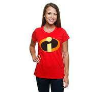 Disney Women's The Incredibles Logo Graphic T-Shirt, Red, 2XL, Rojo, XXL