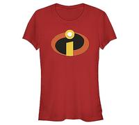 Disney Women's The Incredibles Logo Graphic T-Shirt, Red, 2XL, Rojo, XXL