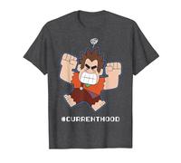 Disney Wreck It Ralph 2 #Current Mood Camiseta, Hombre, Jaspeado Oscuro, S