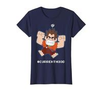 Disney Wreck It Ralph 2 #Current Mood Camiseta, Mujer, Azul Marino, S