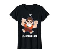Disney Wreck It Ralph 2 #Current Mood Camiseta, Mujer, Negro, XS