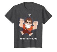 Disney Wreck It Ralph 2 #Current Mood Camiseta, Niños, Jaspeado Oscuro, 3 años