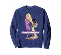 Disney Wreck-It Ralph 2 Rapunzel Long Hair Problems Sudadera, Unisex para adultos, Azul Marino, S