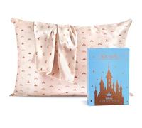 Disney x Kitsch - Funda de Almohada de satén para el Cabello, Funda de Almohada más Suave Que la Seda para el Cabello y la Piel, Funda de Almohada de satén con Cremallera, Fundas de Almohada de satén