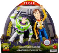 Disney And Pixar Toy Story - Figura de acción Woody And Buzz de 7 pulgadas, paquete de 2, aventura de planeta pizza