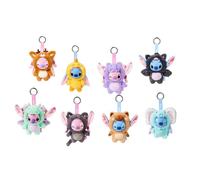 Disney YuYus Stitch & Angel Wave 3 - Colgantes de Peluche de Vinilo con Forma de Caja ciega, 9 diseños de Animales como Capibara o Elefante, mosquetón Sorpresa de 12 cm, para niños