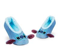 Disney Zapatillas Casa Mujer, Zapatillas Calcetin Mujer, Calcetines para Casa Stitch Minnie Mickey (35-38 EU, Azul Stitch, numeric_35)