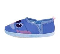 Zapatillas de Andar por Casa de Stitch - Color Azul - Talla 30-31 - Ajuste Elástico - Zapatillas Infantiles Tipo Francesita de Poliéster - Producto Original Diseñado en España