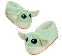 Disney Zapatillas de Casa Mujer Peluche Stitch Igor Winnie the Pooh Baby Yoda (Verde Baby Yoda, 37-38)
