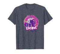 Disney Zombies 3 Seabrook High School Group Shot Camiseta, Hombre, Azul Jaspeado, S