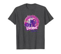 Disney Zombies 3 Seabrook High School Group Shot Camiseta, Hombre, Jaspeado Oscuro, S