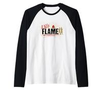 Disney Zombies 4 Nova & Victor A New Flame Silhouette Camiseta Manga Raglan