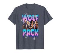 Disney Zombies Wolf Pack Group Poster Camiseta, Hombre, Azul Jaspeado, L