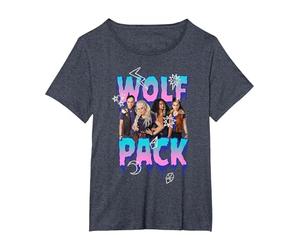Disney Zombies Wolf Pack Group Poster Camiseta, Mujer tallas grandes, Azul Jaspeado, 1XL Grande