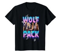 Disney Zombies Wolf Pack Group Poster Camiseta, Niños, Negro, 2 años