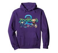 Disney Zootopia 2 Illustrated Characters and Logo Sudadera con Capucha, Unisex para adultos, Morado, S
