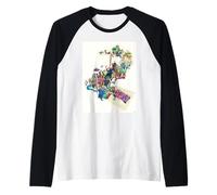 Disney Zootopia 2 Multi-Character Chase Official Poster Art Camiseta Manga Raglan