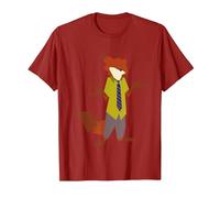 Disney Zootopia Nick Wilde Vintage Foxy Silhouette Portrait Camiseta, Hombre, Arándano, S