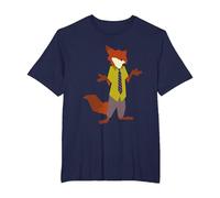 Disney Zootopia Nick Wilde Vintage Foxy Silhouette Portrait Camiseta, Hombre tallas grandes, Azul Marino, 4X Alto