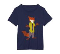 Disney Zootopia Nick Wilde Vintage Foxy Silhouette Portrait Camiseta, Mujer tallas grandes, Azul Marino, 4XL Grande