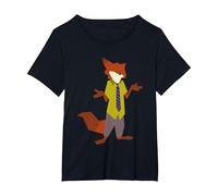Disney Zootopia Nick Wilde Vintage Foxy Silhouette Portrait Camiseta, Mujer tallas grandes, Negro, 4XL Grande