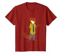 Disney Zootopia Nick Wilde Vintage Foxy Silhouette Portrait Camiseta, Niños, Arándano, 4 años