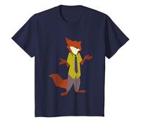 Disney Zootopia Nick Wilde Vintage Foxy Silhouette Portrait Camiseta, Niños, Azul Marino, 4 años