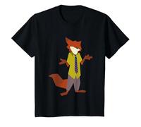 Disney Zootopia Nick Wilde Vintage Foxy Silhouette Portrait Camiseta, Niños, Negro, 2 años