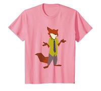 Disney Zootopia Nick Wilde Vintage Foxy Silhouette Portrait Camiseta, Niños, Rosado, 4 años