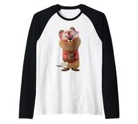 Disney Zootropolis 2 Dr. Fuzzby Quokka Group Therapist Camiseta Manga Raglan