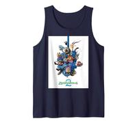 Disney Zootropolis 2 Gary Snake Tangle Official Poster Art Camiseta sin Mangas, Hombre, Azul Marino, L