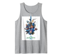 Disney Zootropolis 2 Gary Snake Tangle Official Poster Art Camiseta sin Mangas, Hombre, Gris Jaspeado, L