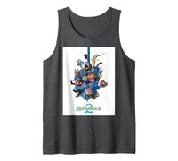 Disney Zootropolis 2 Gary Snake Tangle Official Poster Art Camiseta sin Mangas, Hombre, Jaspeado Oscuro, S