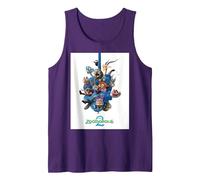 Disney Zootropolis 2 Gary Snake Tangle Official Poster Art Camiseta sin Mangas, Hombre, Morado, S
