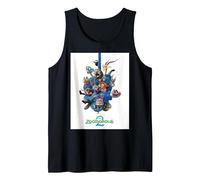 Disney Zootropolis 2 Gary Snake Tangle Official Poster Art Camiseta sin Mangas, Hombre, Negro, M