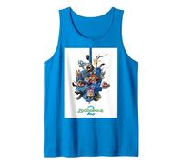 Disney Zootropolis 2 Gary Snake Tangle Official Poster Art Camiseta sin Mangas, Hombre, Zafiro, M