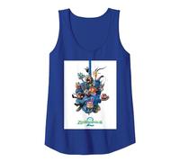 Disney Zootropolis 2 Gary Snake Tangle Official Poster Art Camiseta sin Mangas, Mujer, Azul Real, S