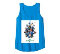 Disney Zootropolis 2 Gary Snake Tangle Official Poster Art Camiseta sin Mangas, Mujer, Zafiro, S