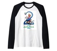 Disney Zootropolis 2 Teaser Poster Art with Nick Judy & Gary Camiseta Manga Raglan