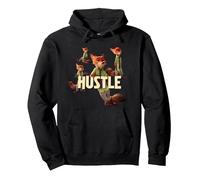 Disney Zootropolis Nick Wilde "Hustle" Sudadera con Capucha, Unisex para adultos, Negro, M