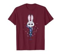Disney Zootropolis Officer Judy Hopps Geometric Salute Camiseta, Hombre, Granate, XL