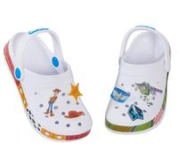 Disney Zuecos de Toy Story para niñas y niños, sandalias con dijes Buzz Woody Woody para interiores y exteriores, con correa para el tobillo, Buzz Woody, 10 UK Child