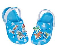 Disney Zuecos de Toy Story para niñas y niños, sandalias con dijes Buzz Woody Woody para interiores y exteriores, con correa para el tobillo, azul nube, 30 EU